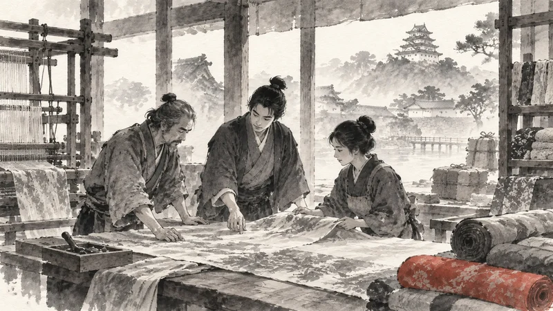 次世代の経営チームづくりを表現した水墨画